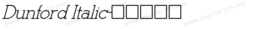 Dunford Italic字体转换